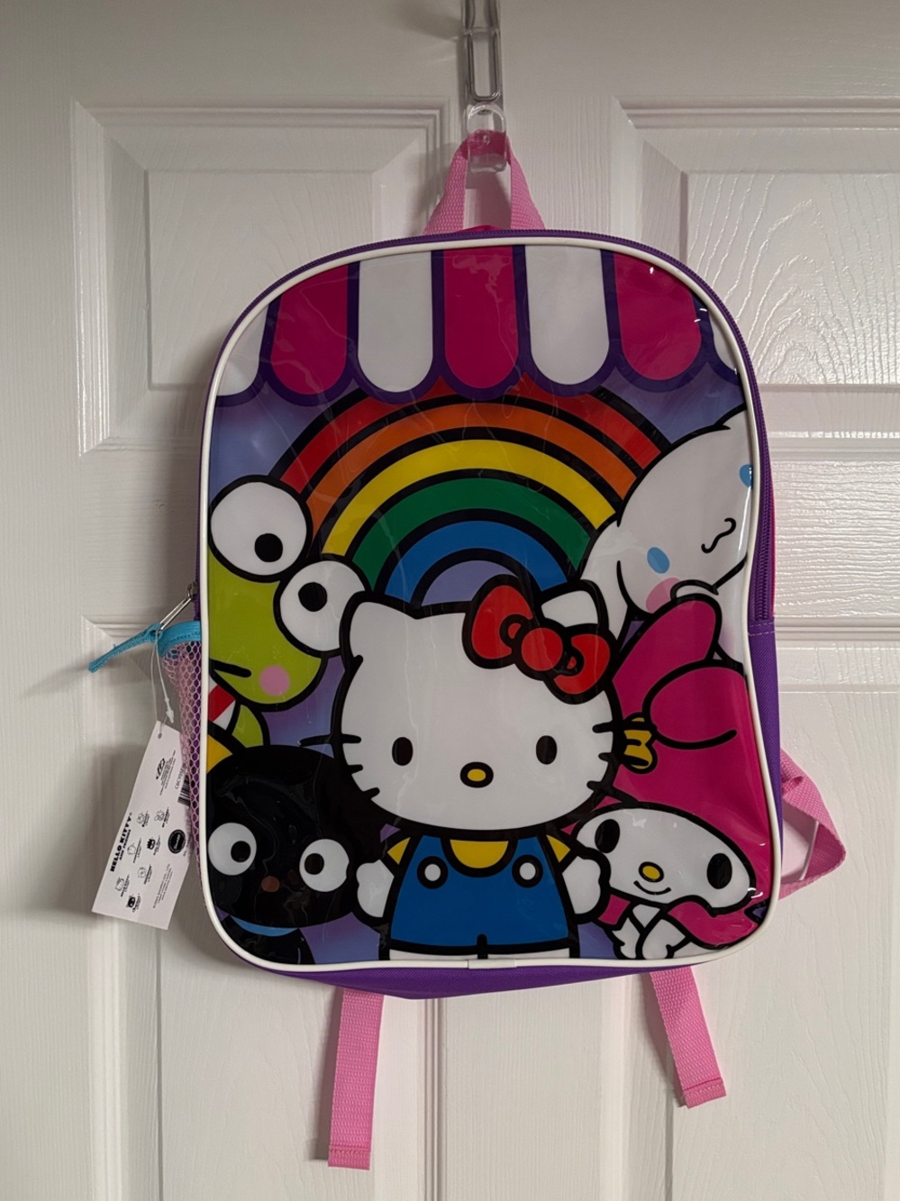 Hello Kitty Rainbow Character Kids Backpack - Pink, Purple & Blue